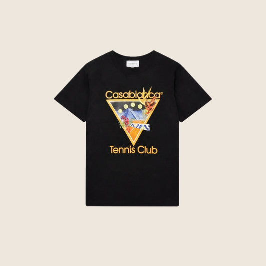 Tee-shirt Casablanca — Noir Tennis Club