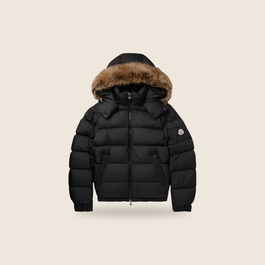 Doudoune Moncler — Noir capuche fourrure