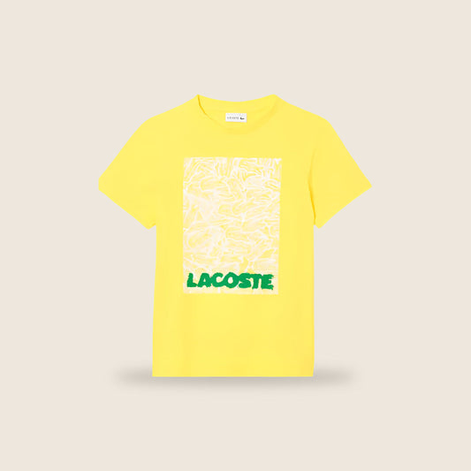 Tee-shirt Lacoste — Jaune logo