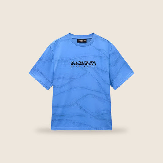 Tee-shirt Napapijri — Bleu azur imprimé