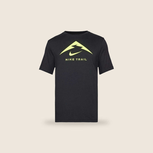 Tee-shirt Nike Trail — Noir logo citron