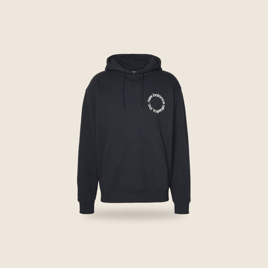 Sweat à capuche New Balance — Noir logo cercle